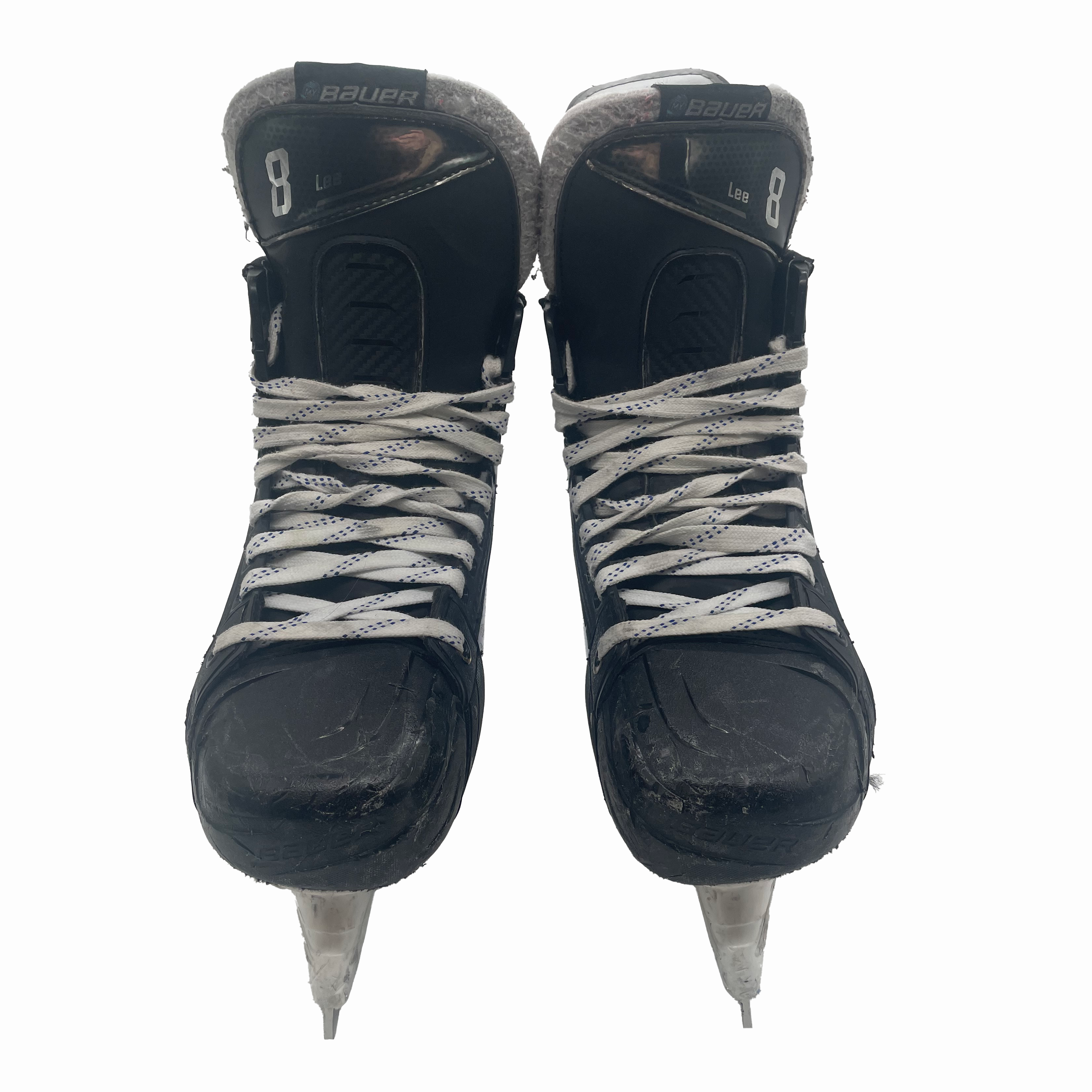 Bauer Vapor Hyperlite 2 - Patins de hockey Pro Stock d'occasion - Taille 7D (bleu)